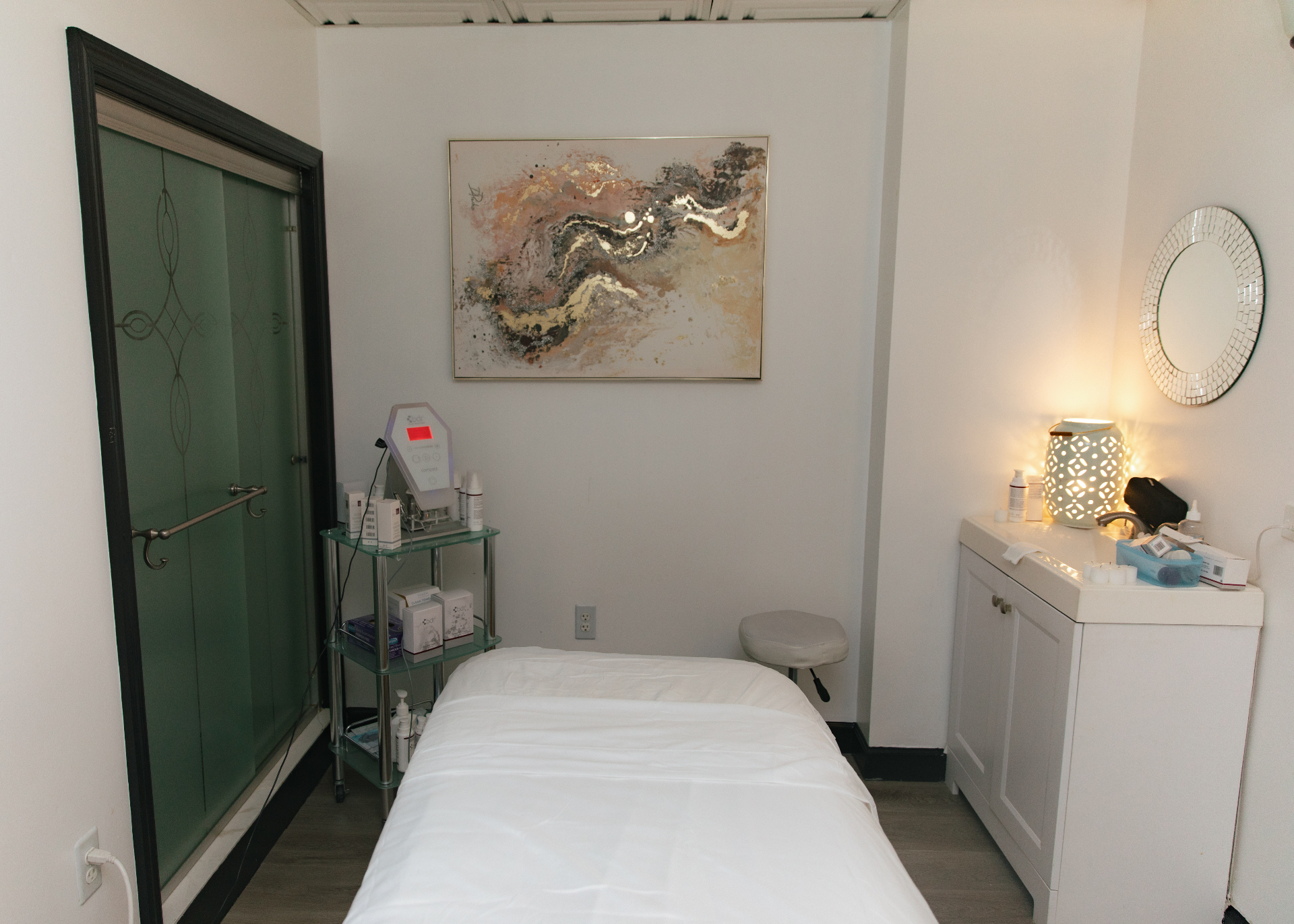 Facial treatment room at HBL Spa